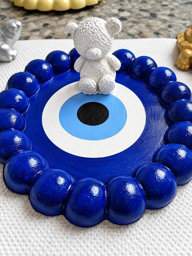 Evil eye round tray